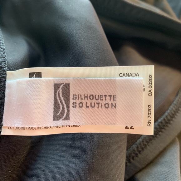 Silhouette Solution 2X ladies swim skort in black. - Picture 3 of 5